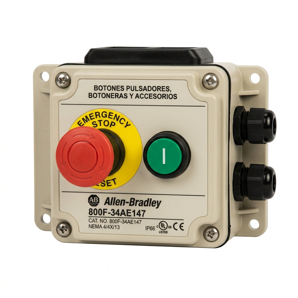 ALLEN-BRADLEY 800F-34AE147 BOTONES PULSADORES BOTONERAS Y ACCESORIOS