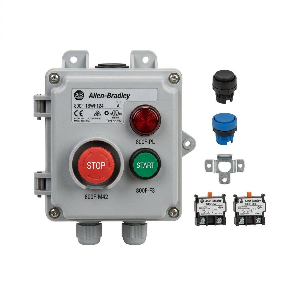 ALLEN-BRADLEY 800F-18WF124 BOTONES PULSADORES BOTONERAS Y ACCESORIOS