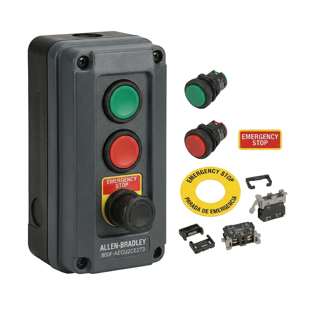 ALLEN-BRADLEY 800F-AECU2CE273 BOTONES PULSADORES BOTONERAS Y ACCESORIOS